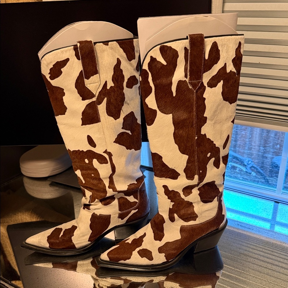 Cow Print Women's Boots